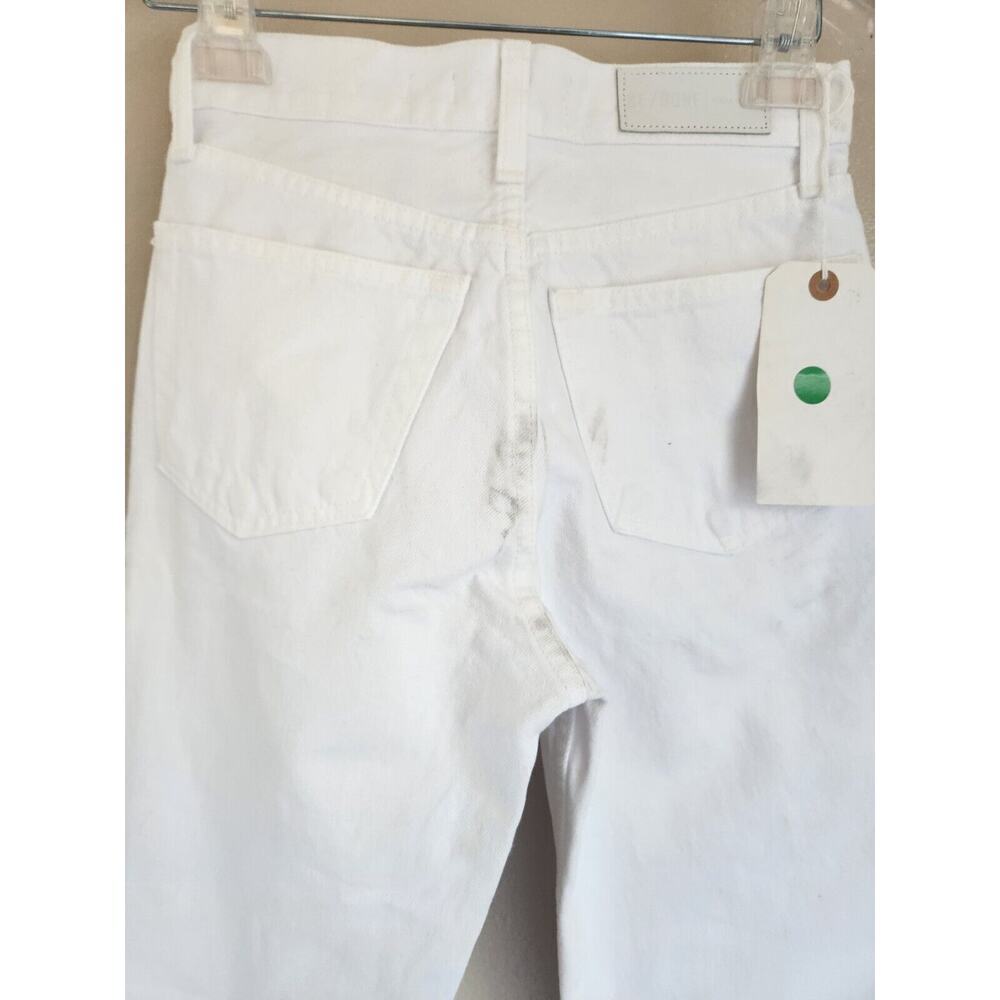 NWD RE/DONE Originals 70s Stove Pipe HR Straight Leg Jeans Size 24 White #BA405 - Picture 5 of 16
